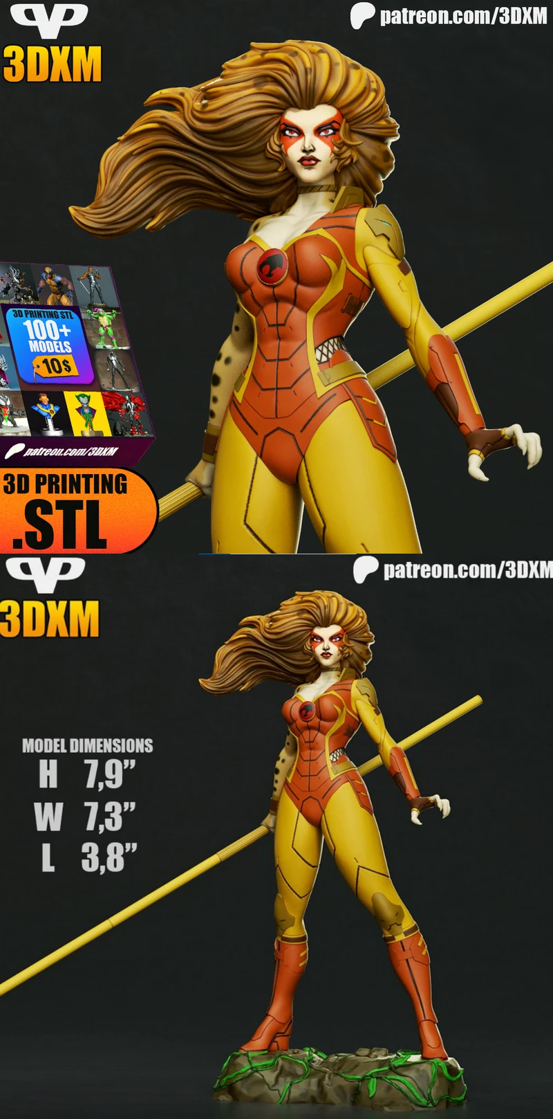 Cheetara – ThunderCats STL Figure for 3D Printing STL model for 3D printing