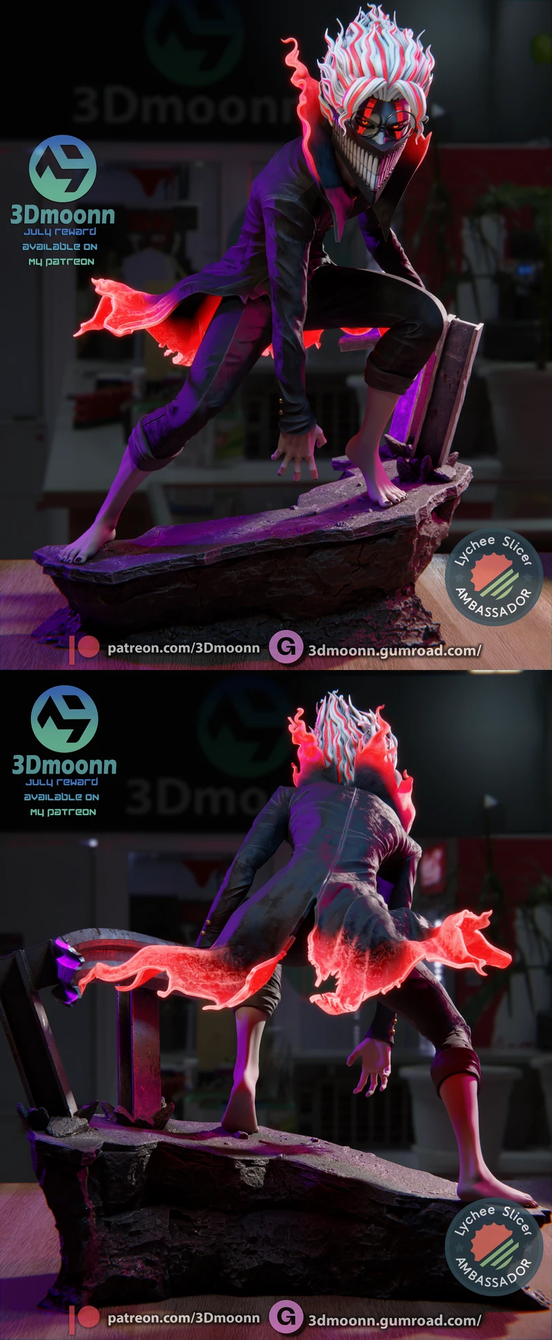 Dandadan – Okarun Fanart Figure STL STL model for 3D printing