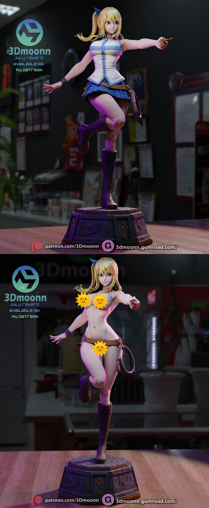 Fairy Tail – Lucy Heartfilia Figure STL STL model for 3D printing