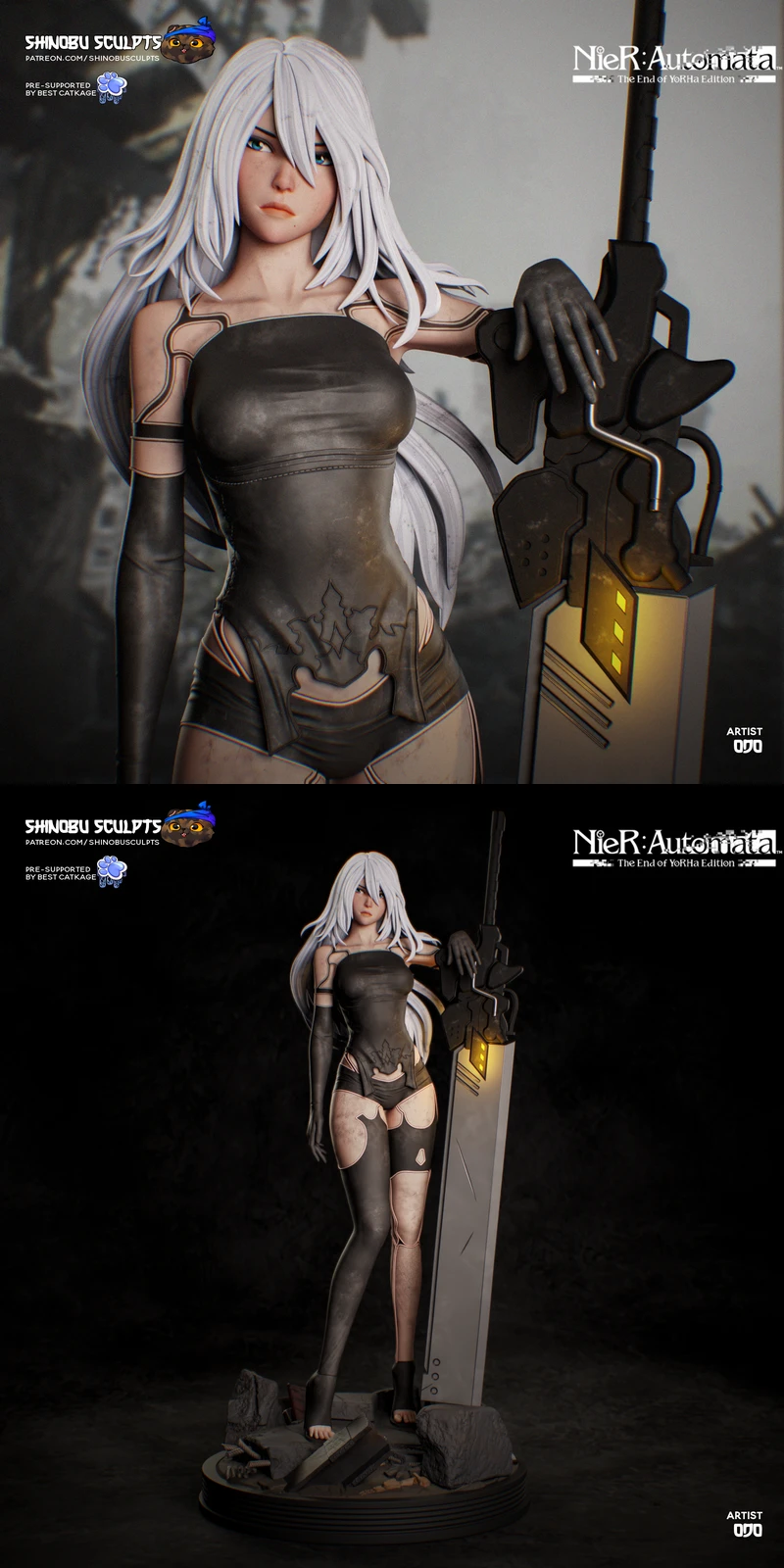 A2 – NieR Automata STL model for 3D printing