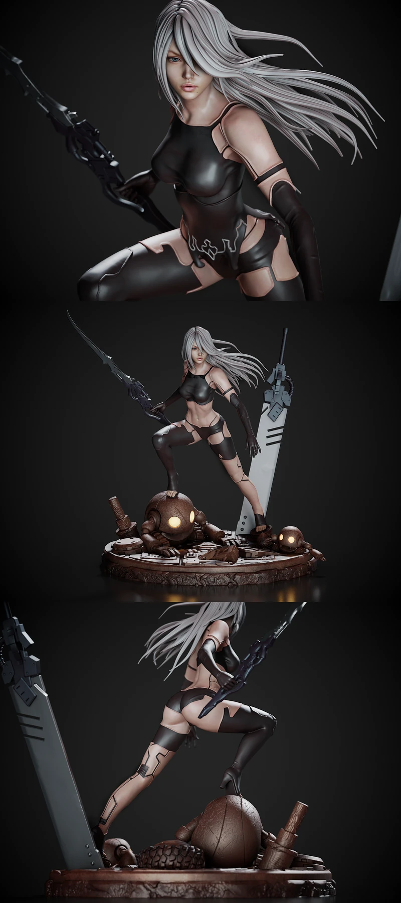 A2 from NieR: Automata STL model for 3D printing
