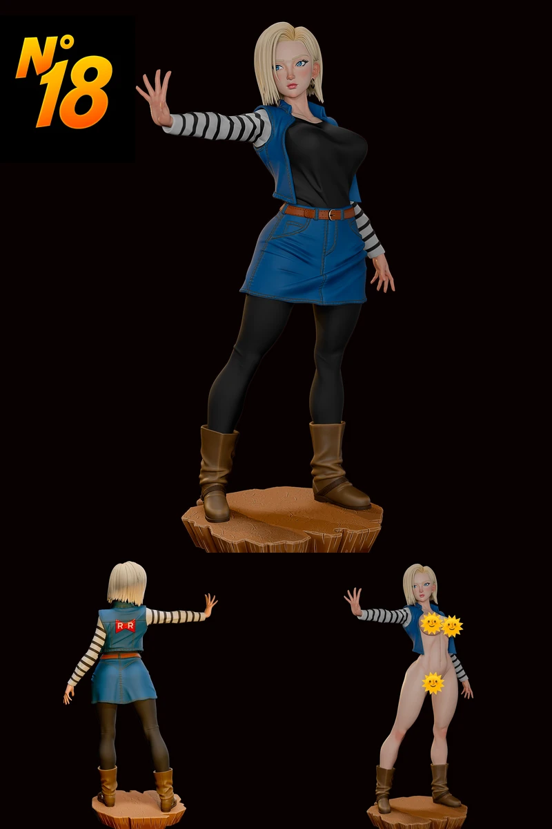 ANDROID 18 STL model for 3D printing