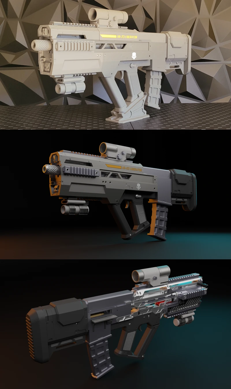 AR-23 Liberator Miniature STL File STL model for 3D printing