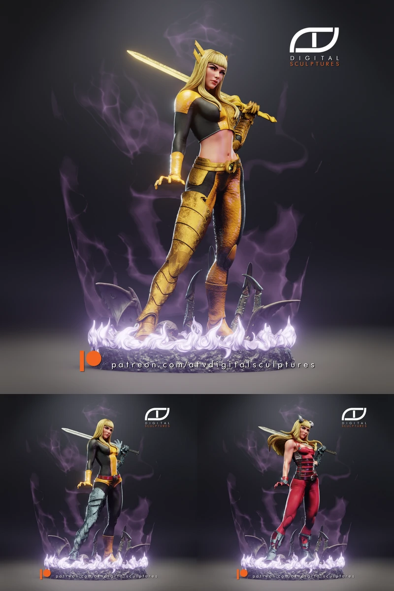 Magik – Marvel STL Figure for 3D Printing STL model for 3D printing