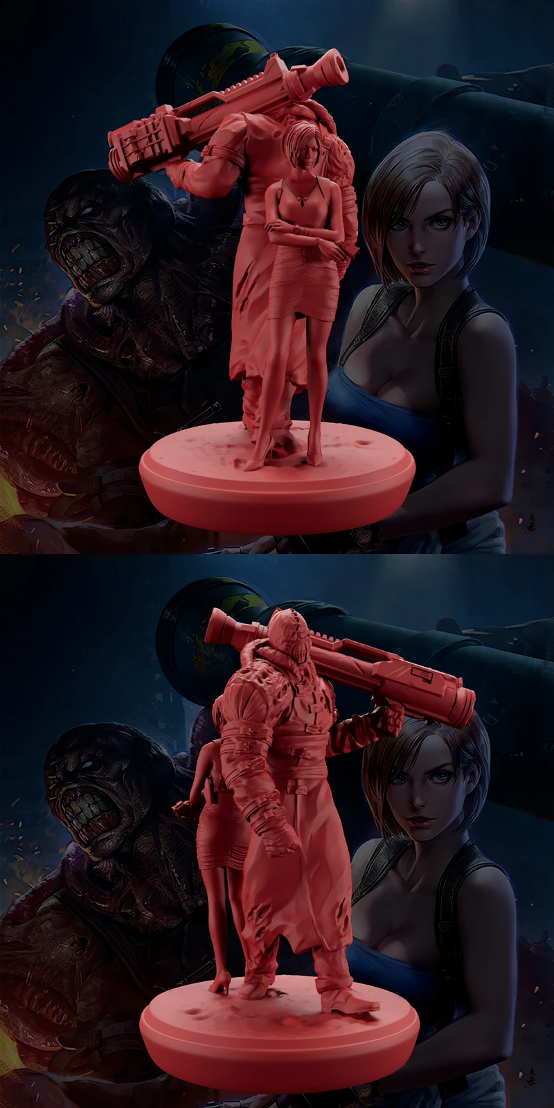 Ada Wong and Nemesis STL model for 3D printing
