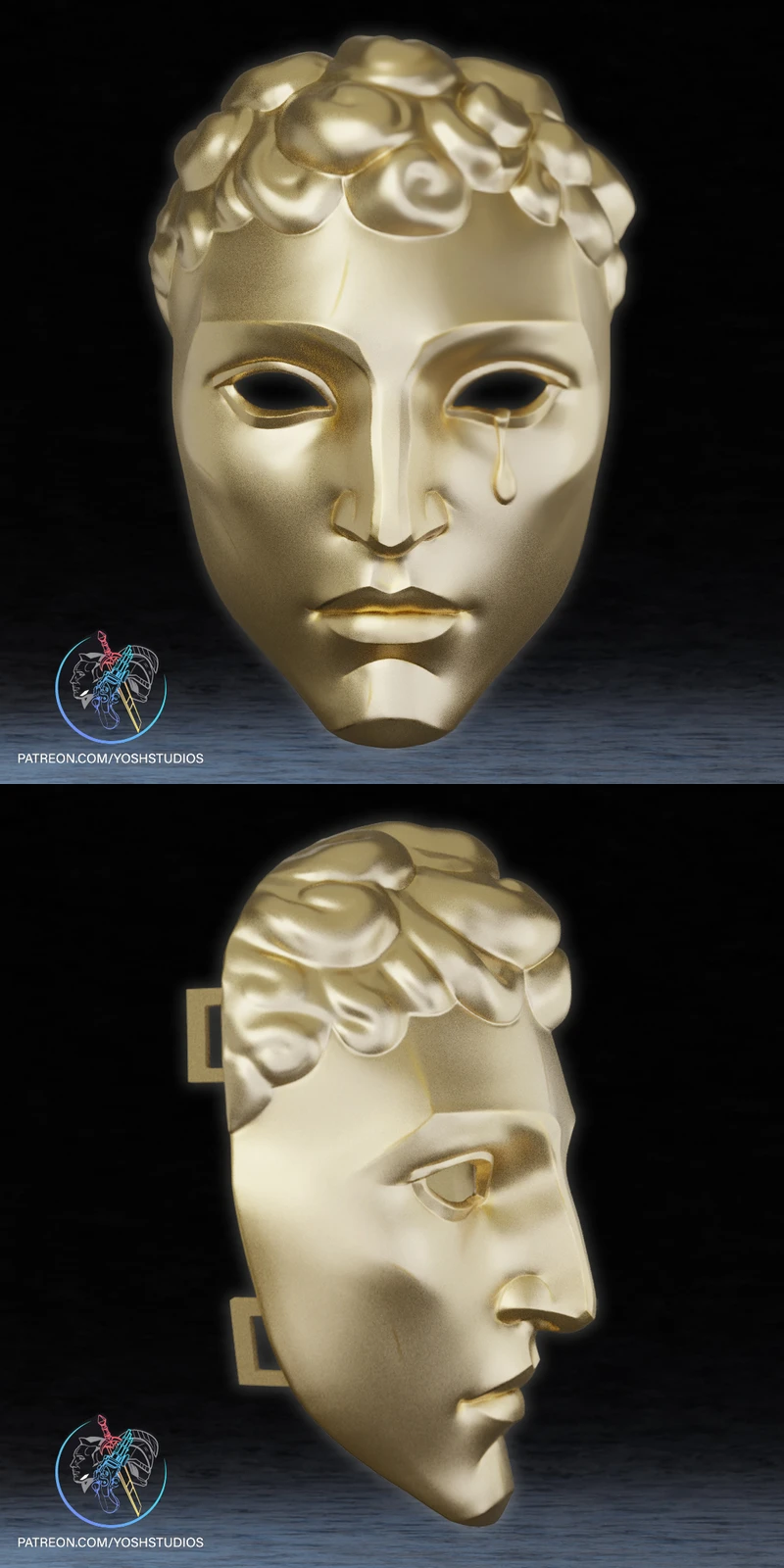 Adam Warlock Blood Soul Mask STL model for 3D printing