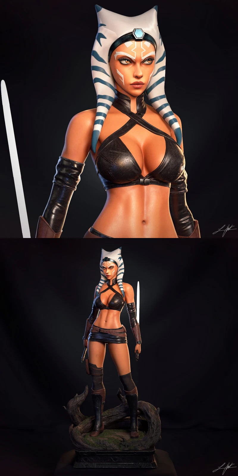 Ahsoka Tano – Star Wars STL Figure for 3D Printing STL model for 3D printing