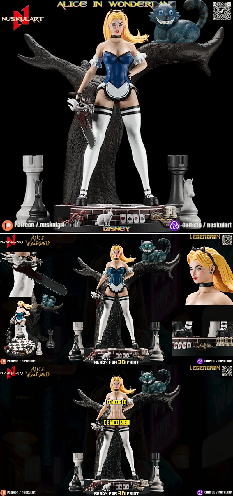 Alice in Wonderland – Disney extra STL model for 3D printing