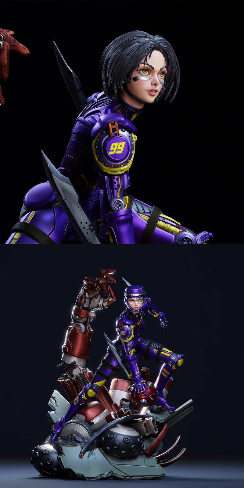 Alita STL model for 3D printing