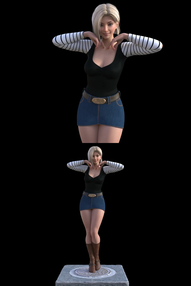 Android 18 STL model for 3D printing