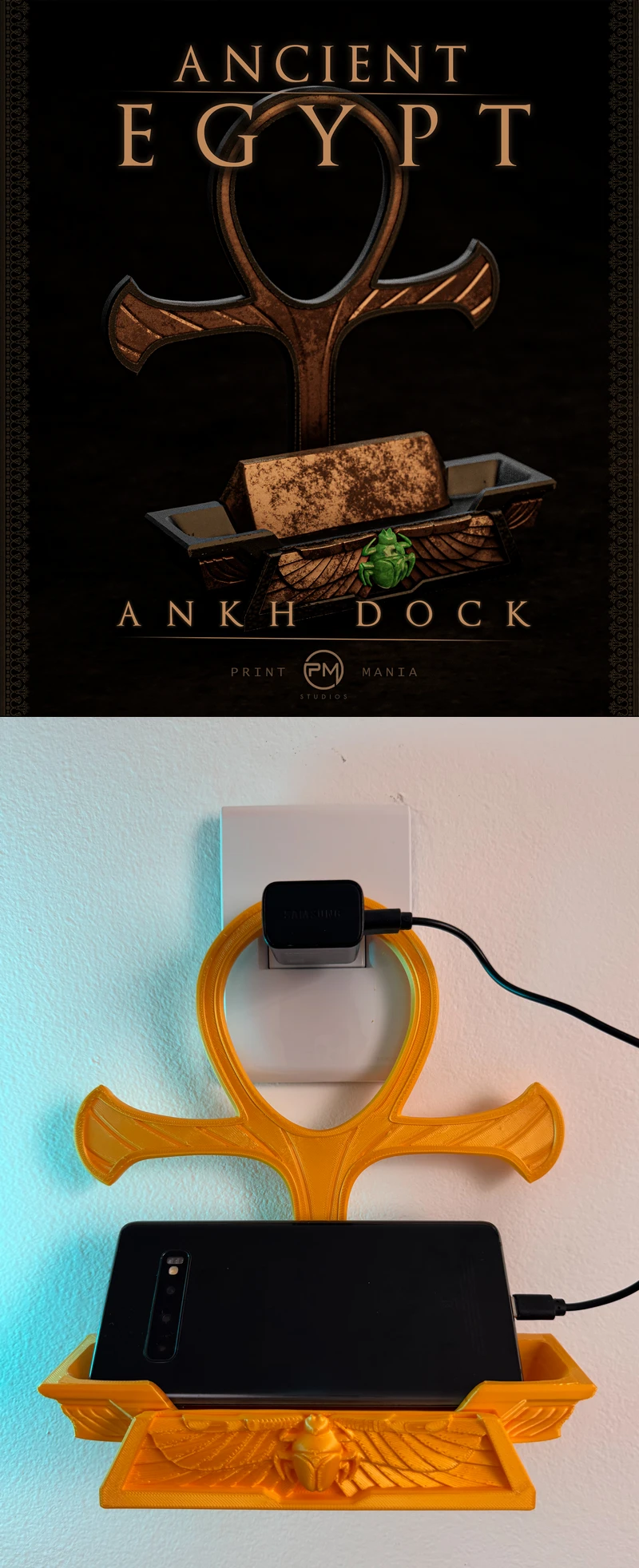 Ankh Dock STL model for 3D printing