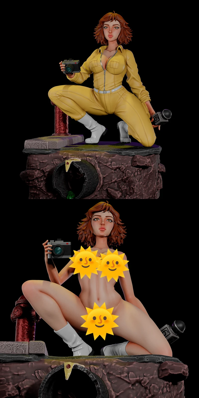 April O’Neil 3D Printable Miniature STL File STL model for 3D printing