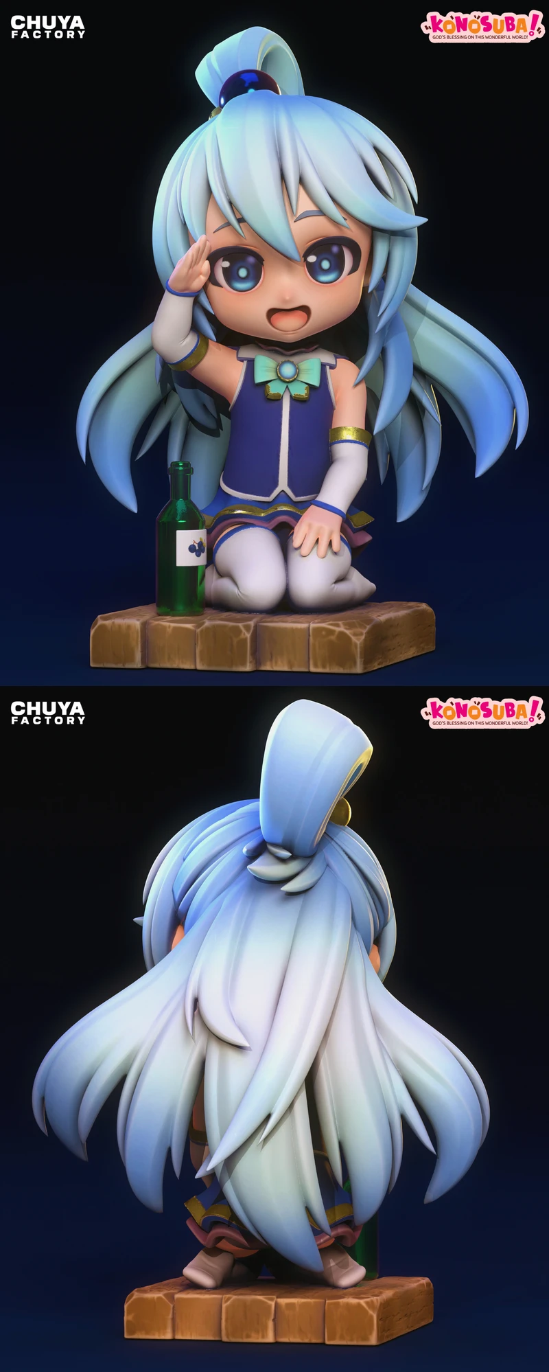 Aqua Chibi – Konosuba STL model for 3D printing