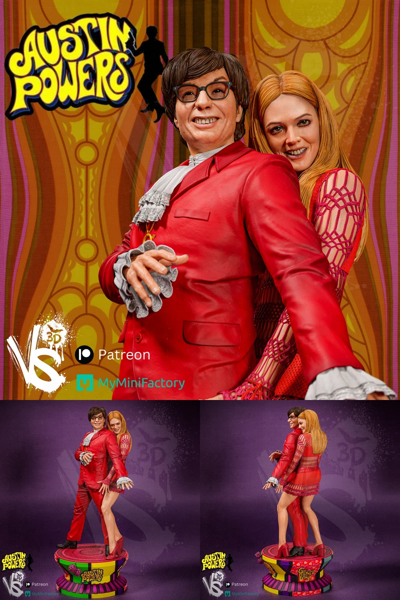 Austin Powers STL model for 3D printing