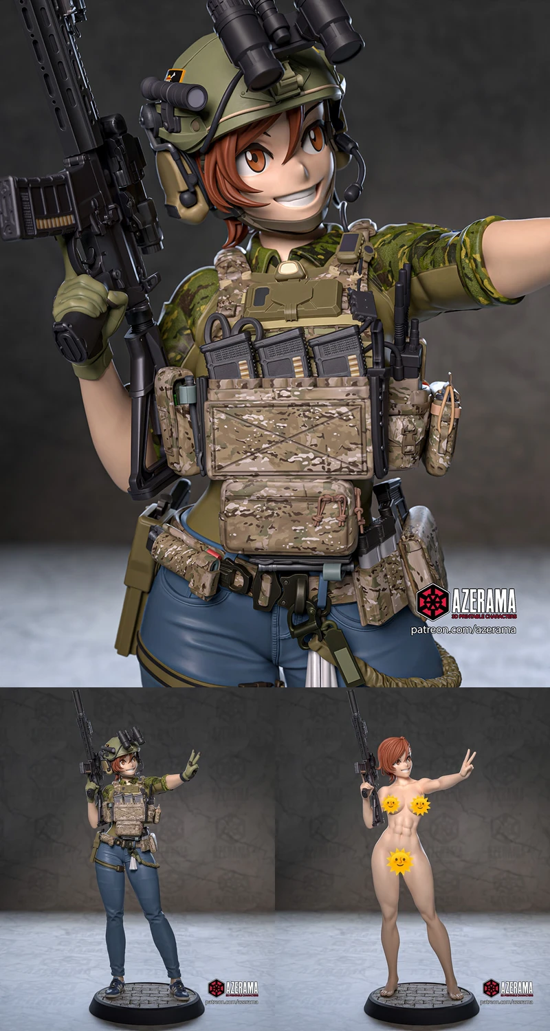 Shino Kuribayashi Gate Fanart Figure STL STL model for 3D printing
