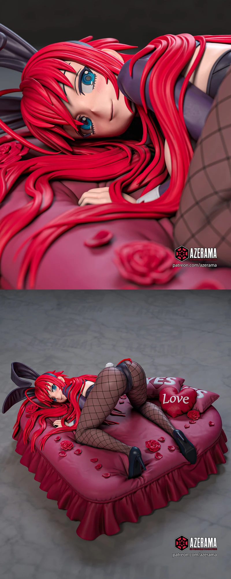 High School DxD – Rias Gremory 3D Printable Bust STL File STL model for 3D printing