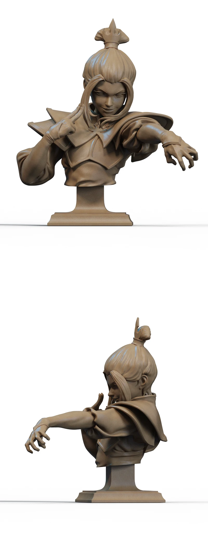 Azula Bust STL model for 3D printing