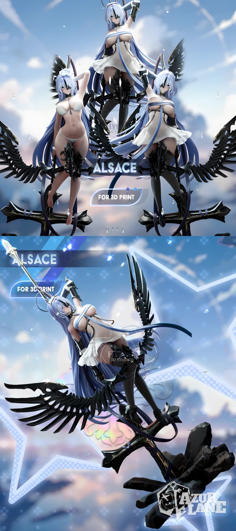 Azur Lane – Alsace STL model for 3D printing