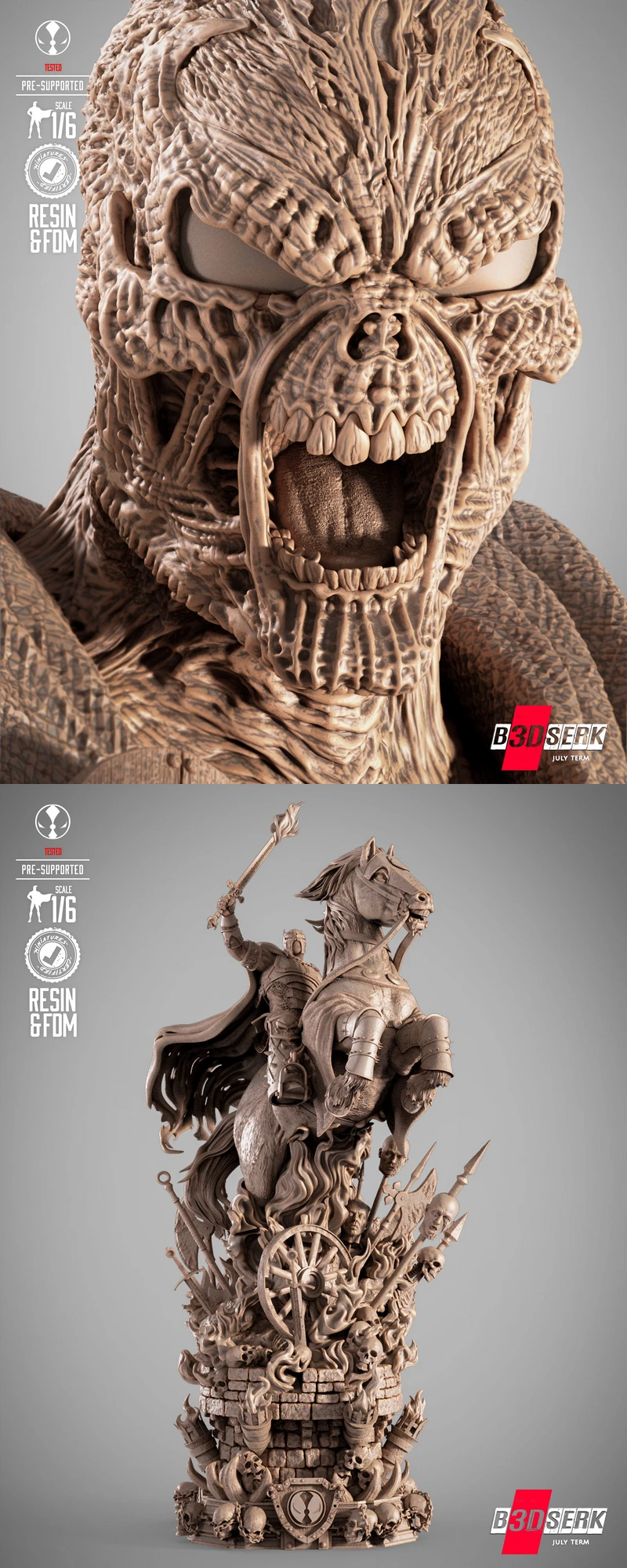 Medieval Spawn Sculpture STL File for 3D Printing STL model for 3D printing