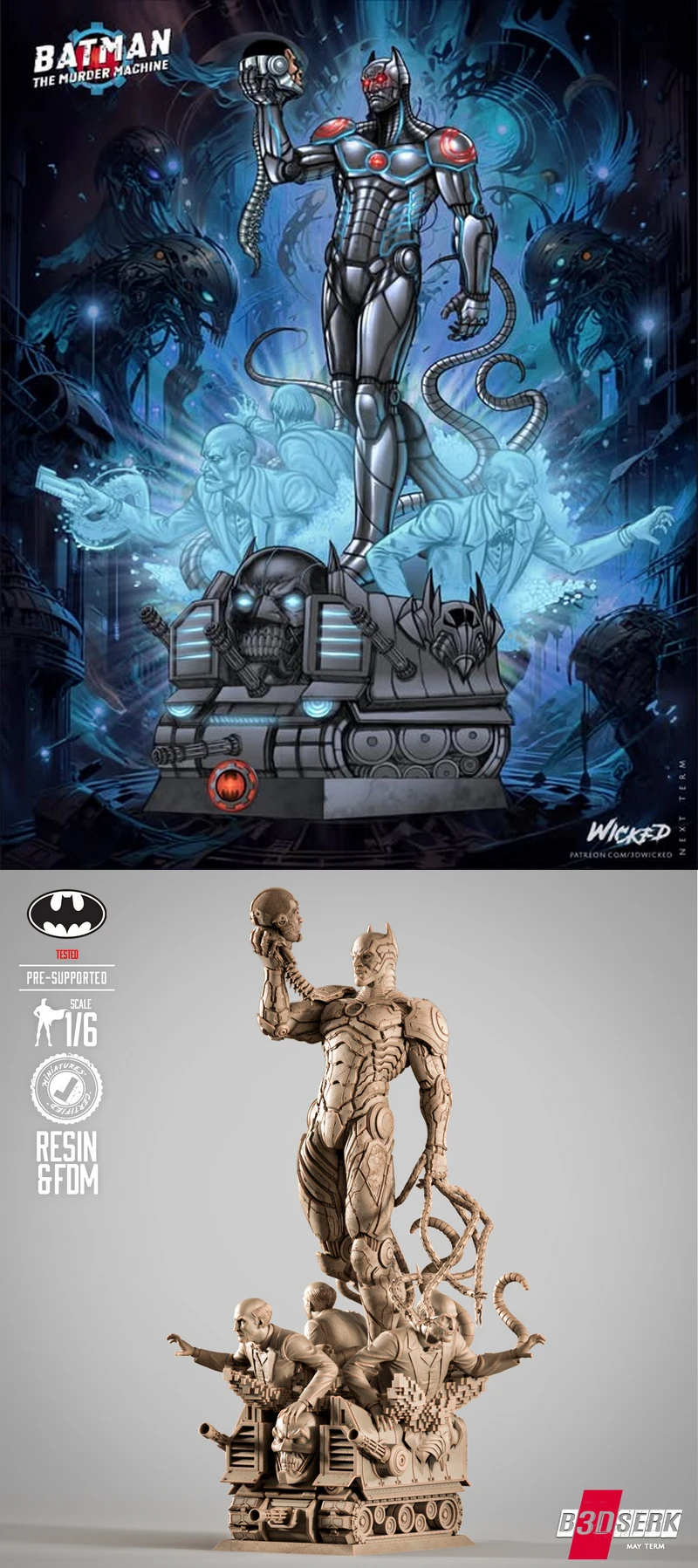 Murder Machine Sculpture STL model for 3D printing