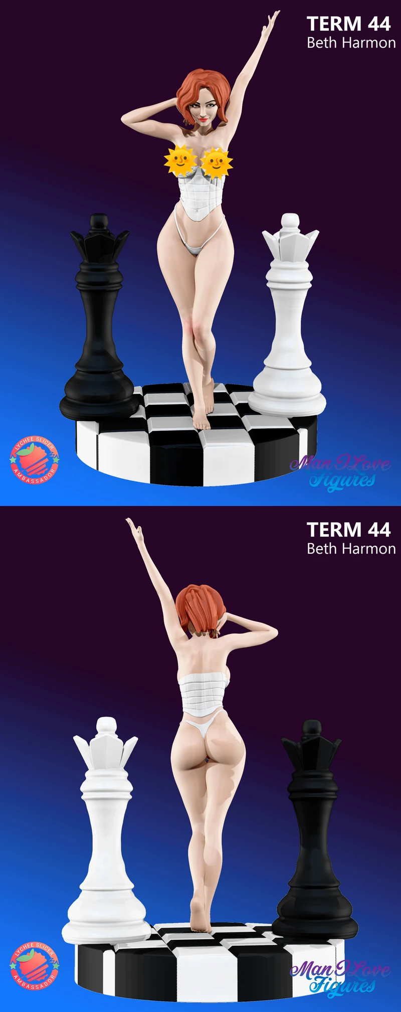 Beth Harmon – The Queen’s Gambit STL Figure for 3D Printing STL model for 3D printing
