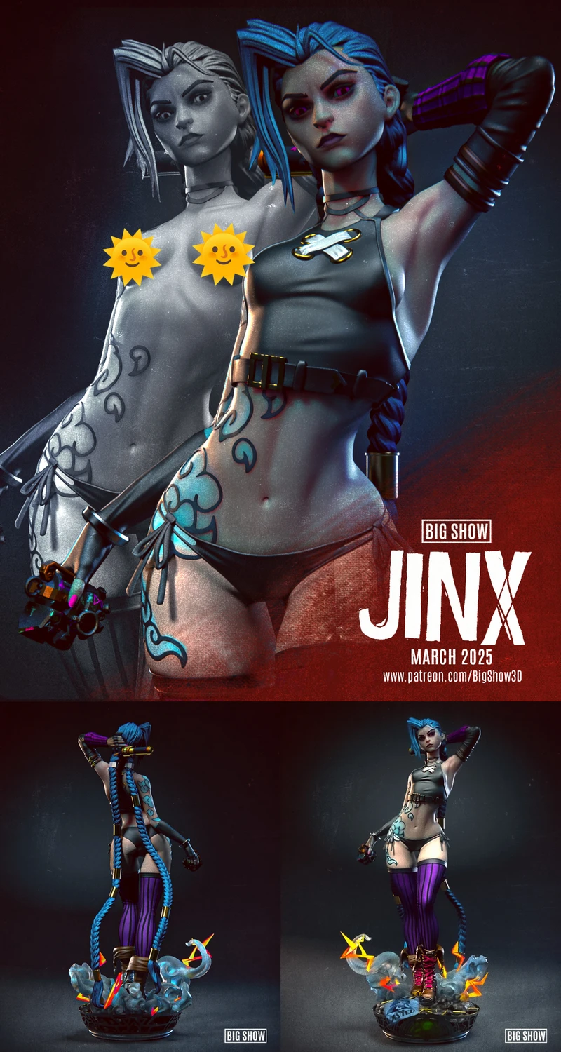 Jinx STL model for 3D printing