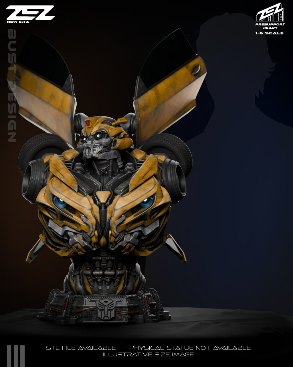Bumblebee Bust – Transformers STL Model for 3D Printing STL model for 3D printing