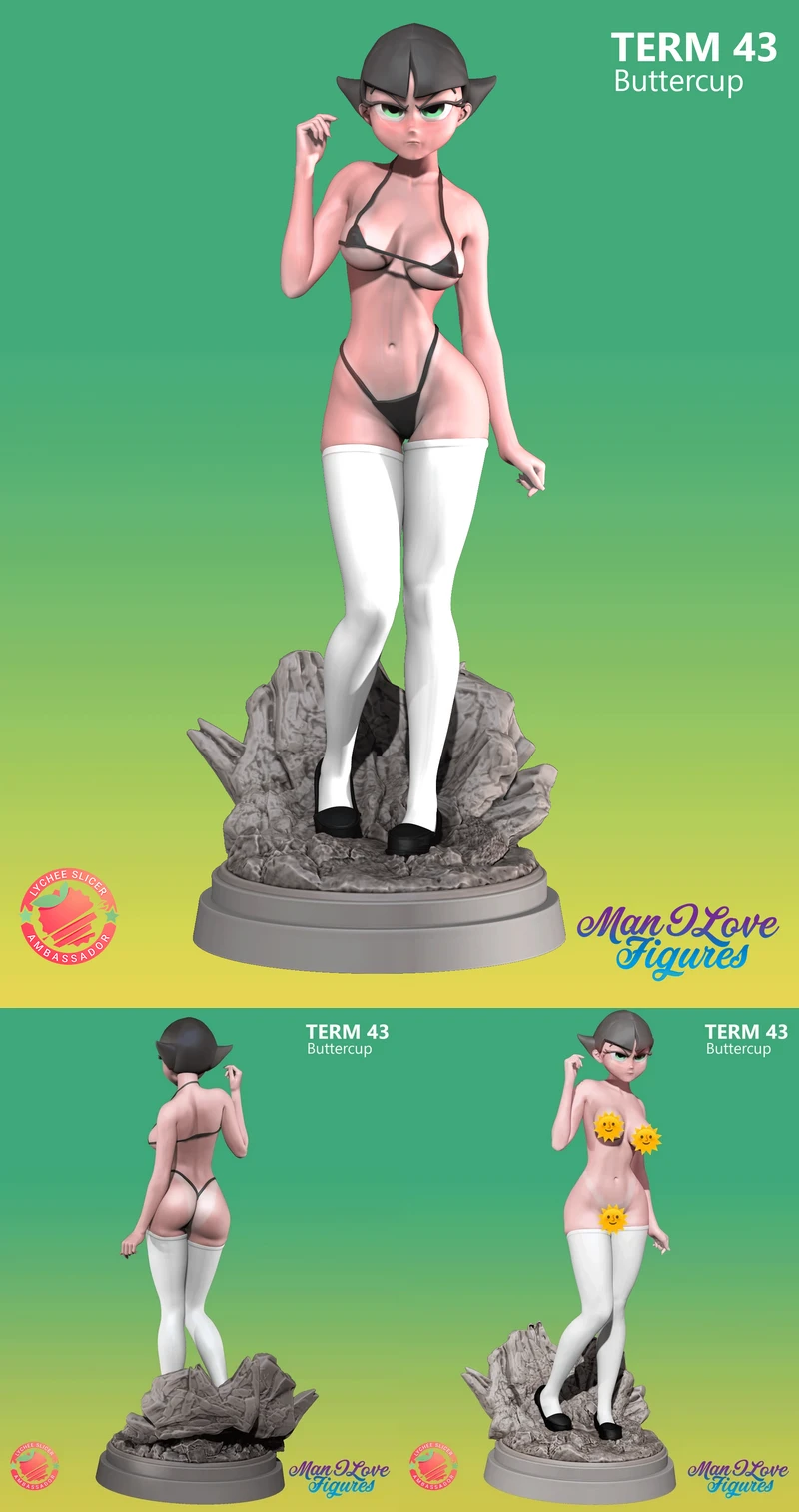 BUTTERCUP – POWERPUFF GIRLS STL model for 3D printing