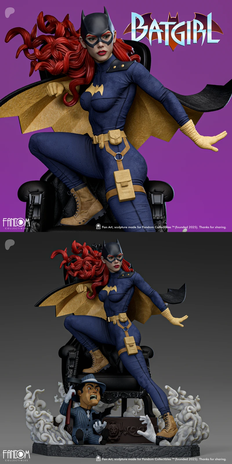 Batgirl STL model for 3D printing
