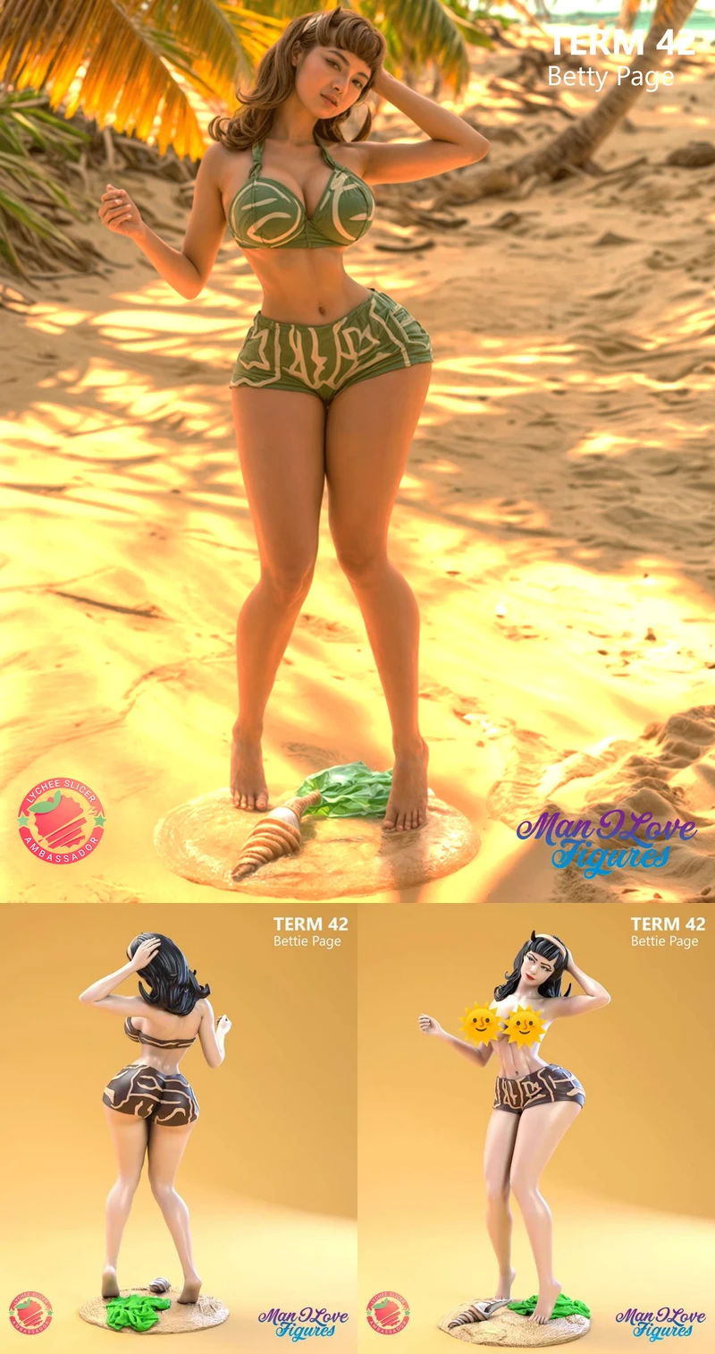 Bettie Page STL model for 3D printing