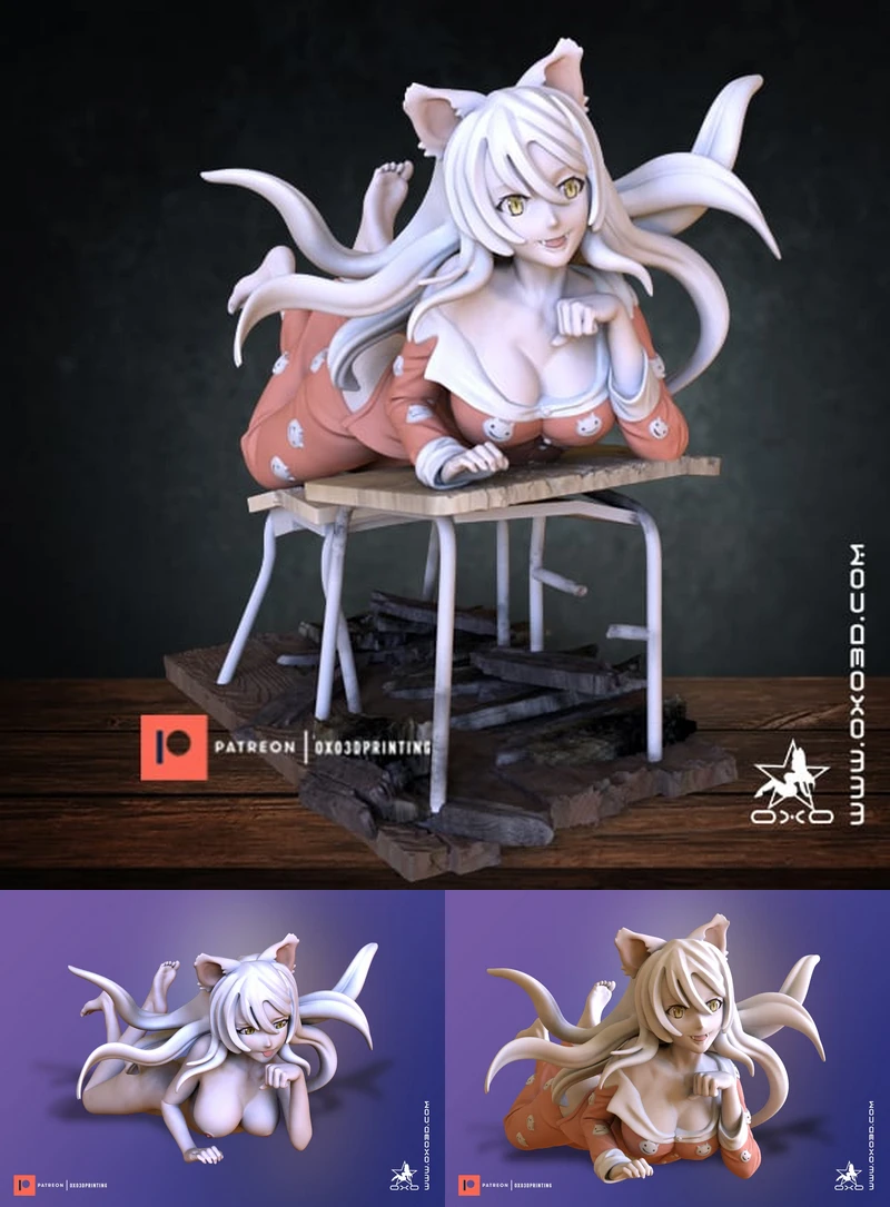 Black Hanekawa Bakemonogatari STL model for 3D printing