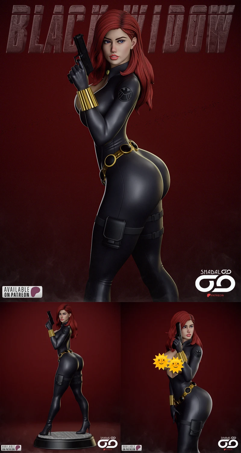 Black Widow extra STL model for 3D printing