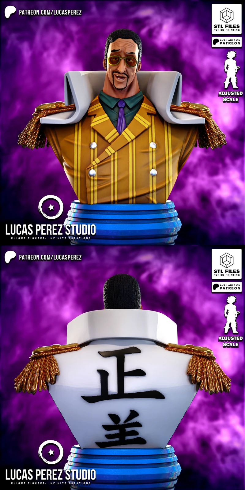 Kizaru Busto 3D Printable STL Model for Collectors STL model for 3D printing