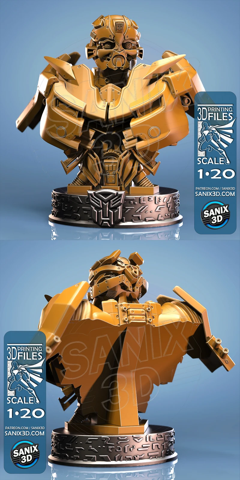 Bumblebee Bust – Transformers-Inspired STL File STL model for 3D printing