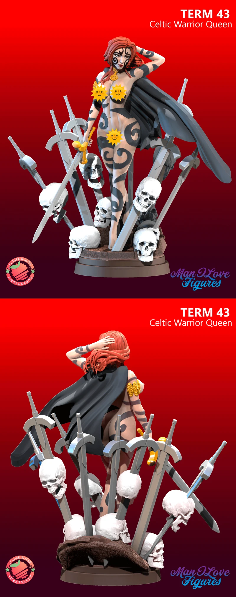 CELTIC WARRIOR QUEEN STL model for 3D printing