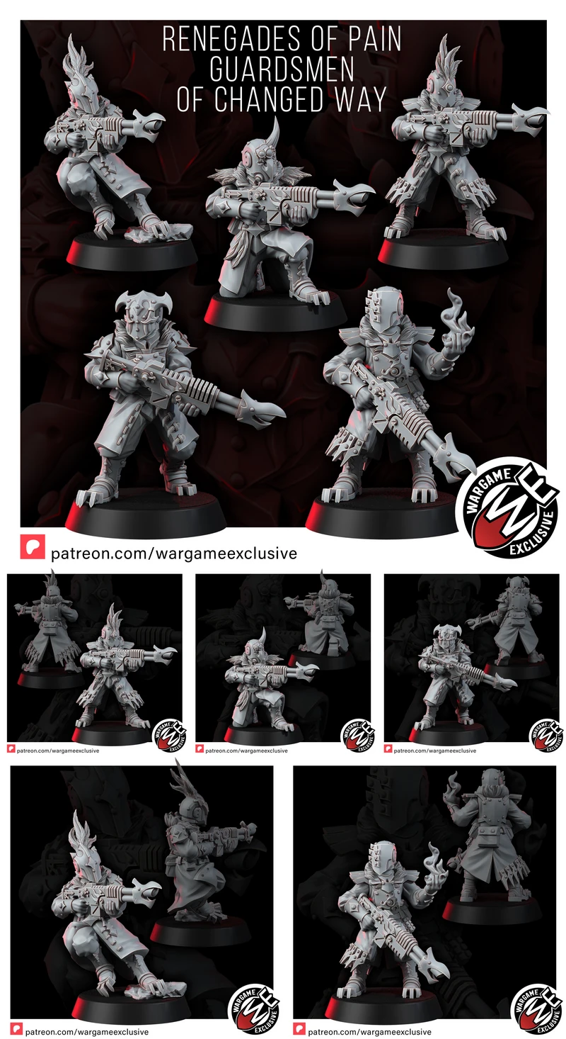 CHAOS RENEGADES OF PAIN GUARDSMAN OF CHANGED WAY STL model for 3D printing