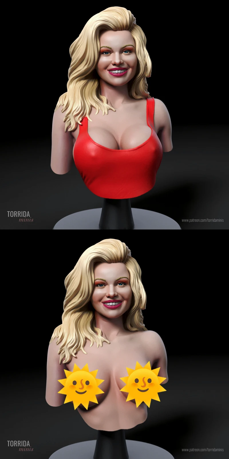 CJ Parker bust STL model for 3D printing