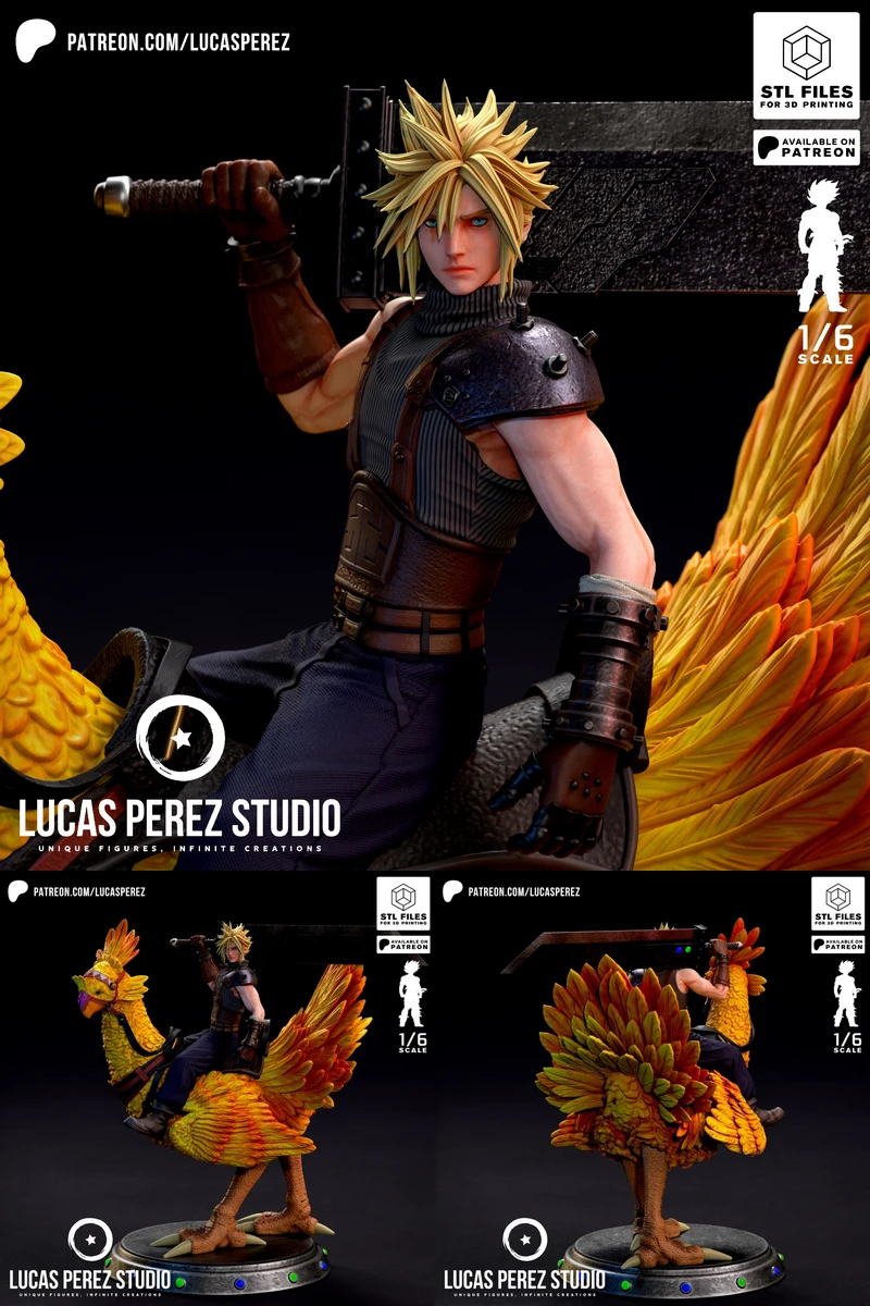 CLOUD STRIFE STL model for 3D printing
