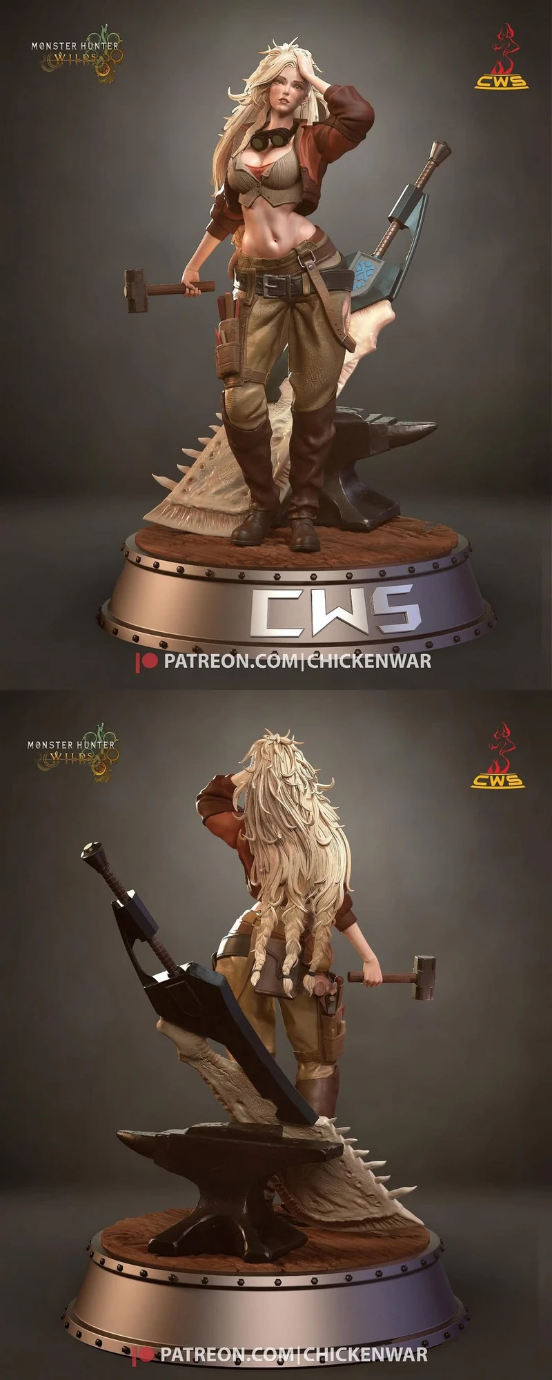 Monster Hunter Wilds: Gemma Diorama 3D Printable STL File STL model for 3D printing