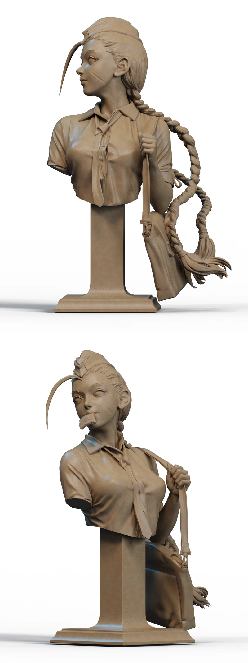Cammy Bust STL File for 3D Printing STL model for 3D printing
