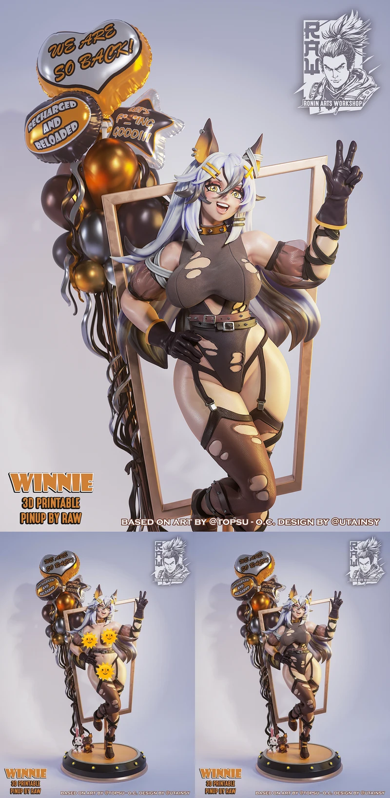Catgirl Winnie STL | 3D Printable Anime Figure STL model for 3D printing