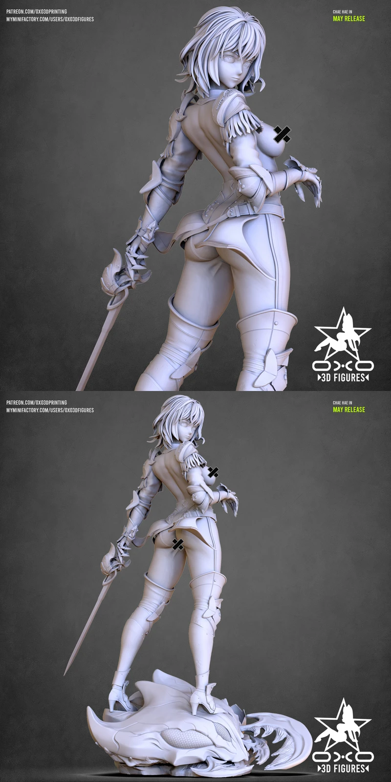 Chae hae solo leveling Anime Figure extra STL model for 3D printing