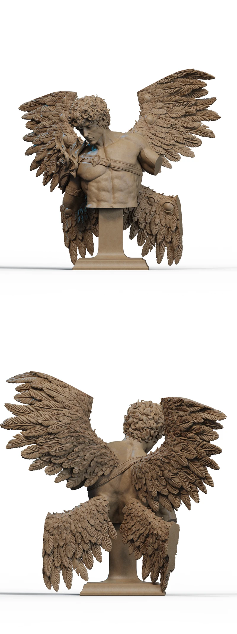 Cherubim Angel Bust STL File for 3D Printing STL model for 3D printing