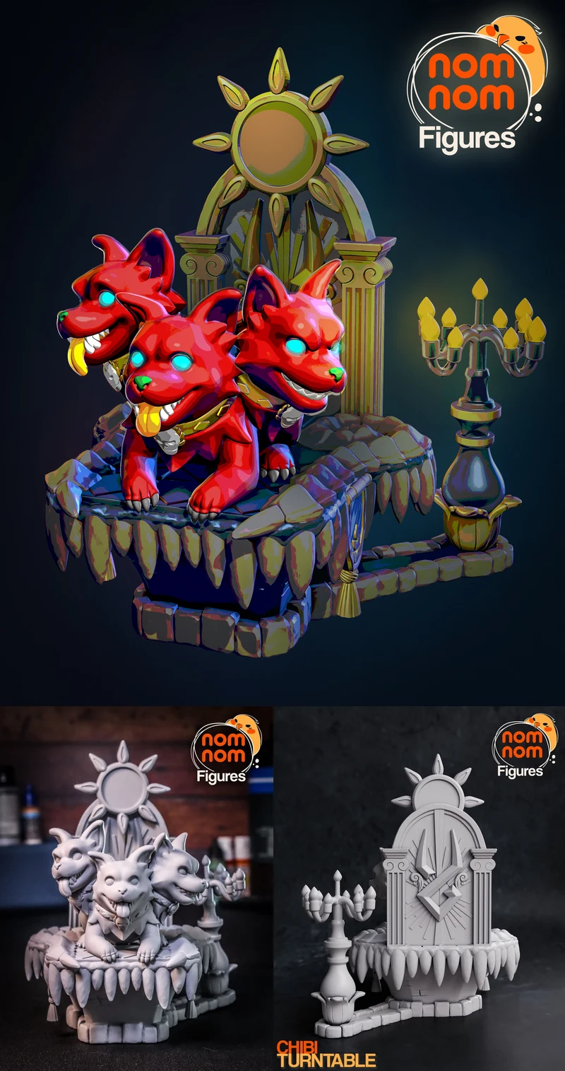 Chibi Cerberus – Hades STL model for 3D printing