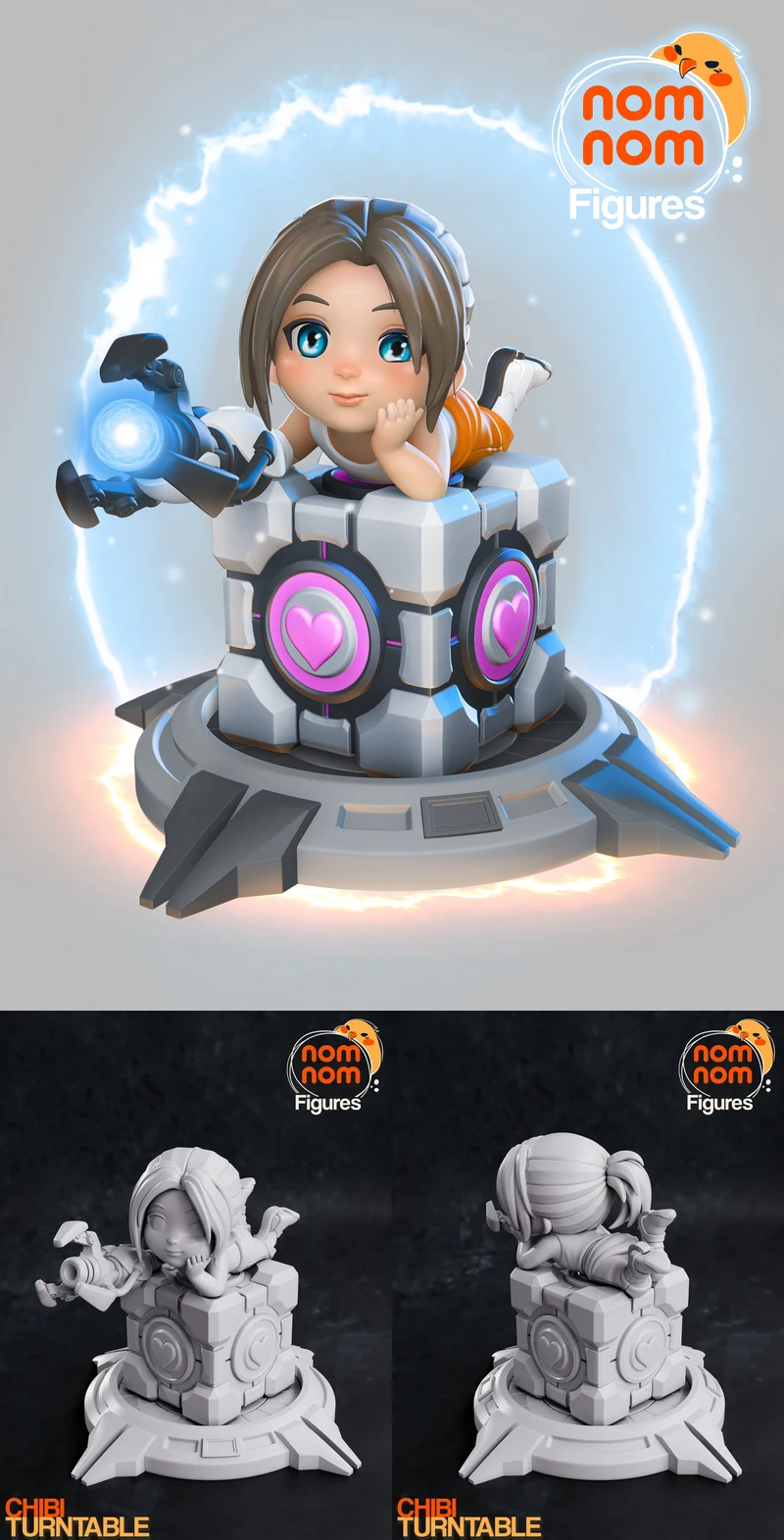 Chibi Chell – Portal STL model for 3D printing