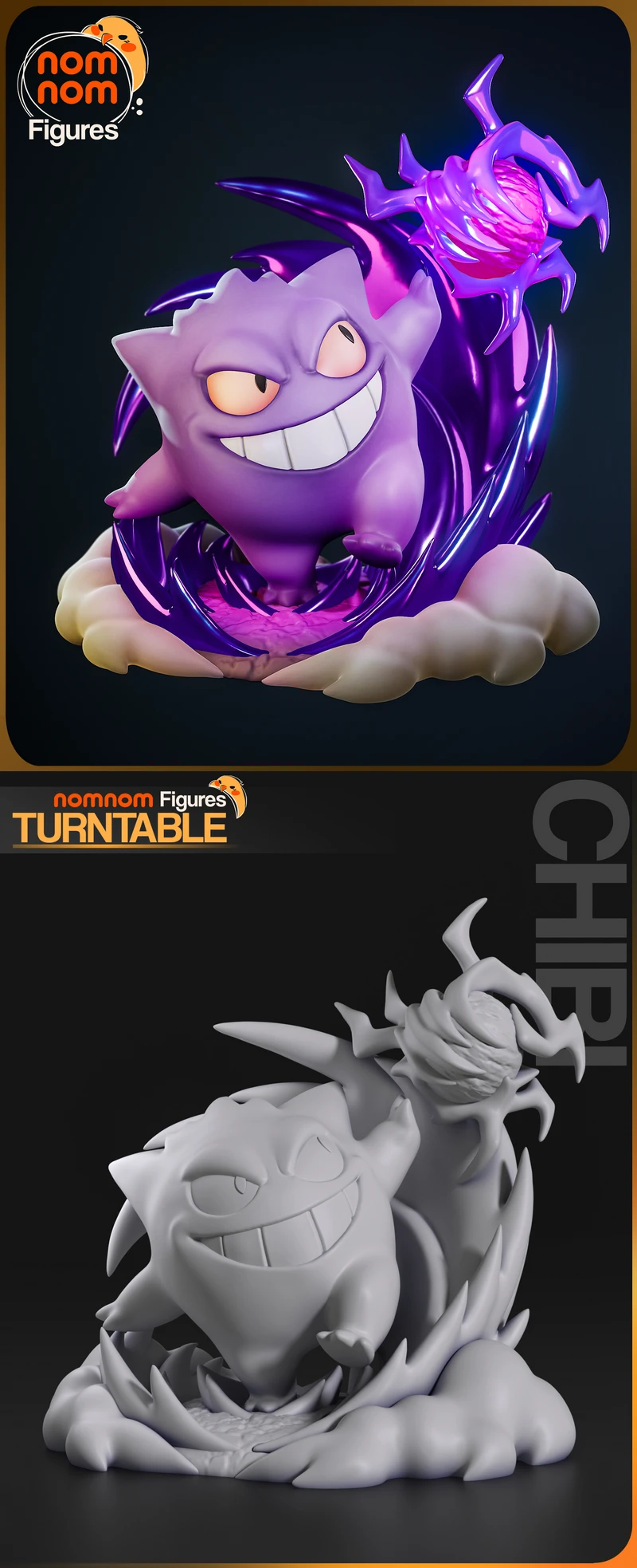 Chibi Gengar – Pokemon STL model for 3D printing