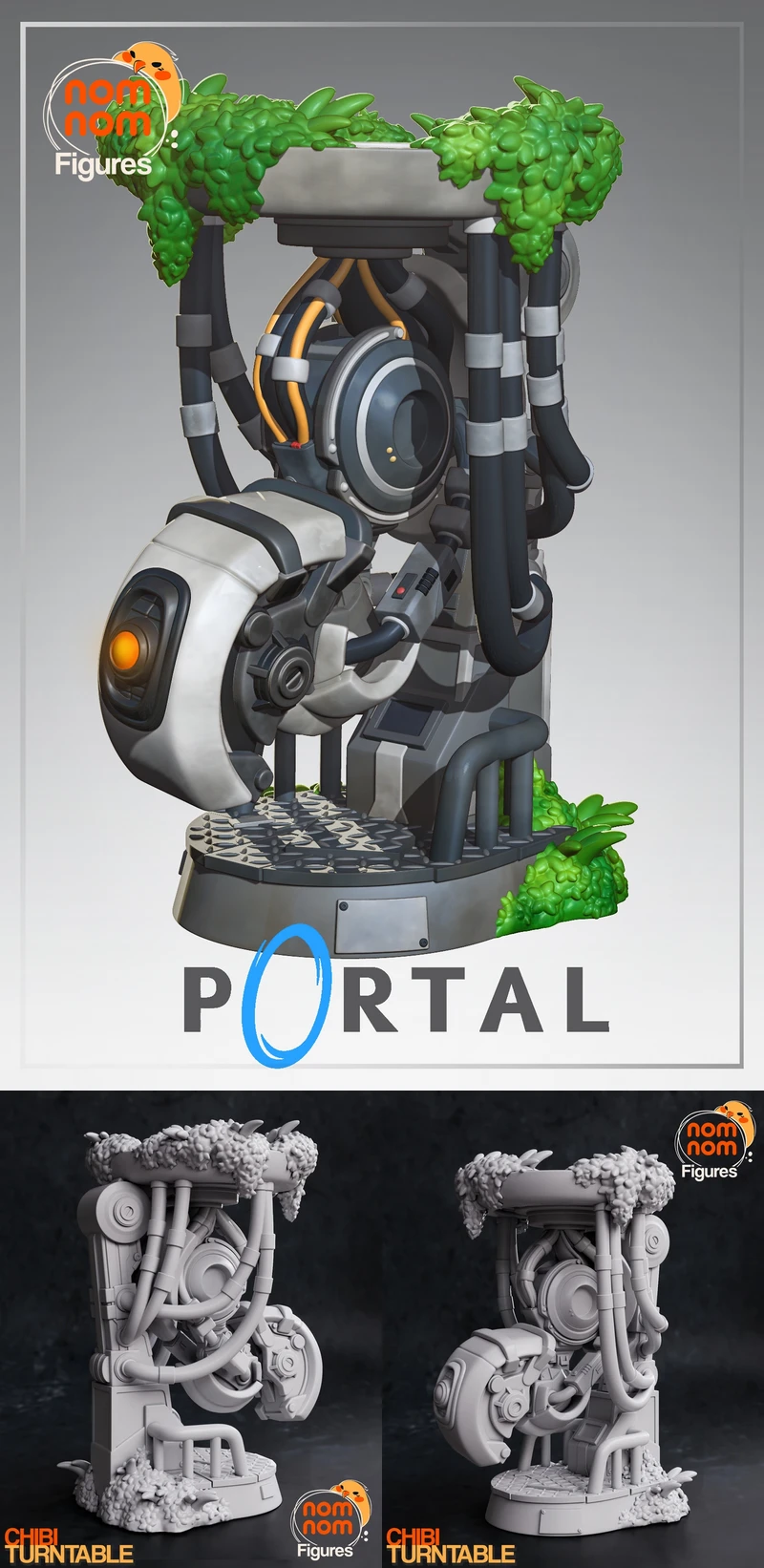 Chibi GlaDOS from Portal STL model for 3D printing