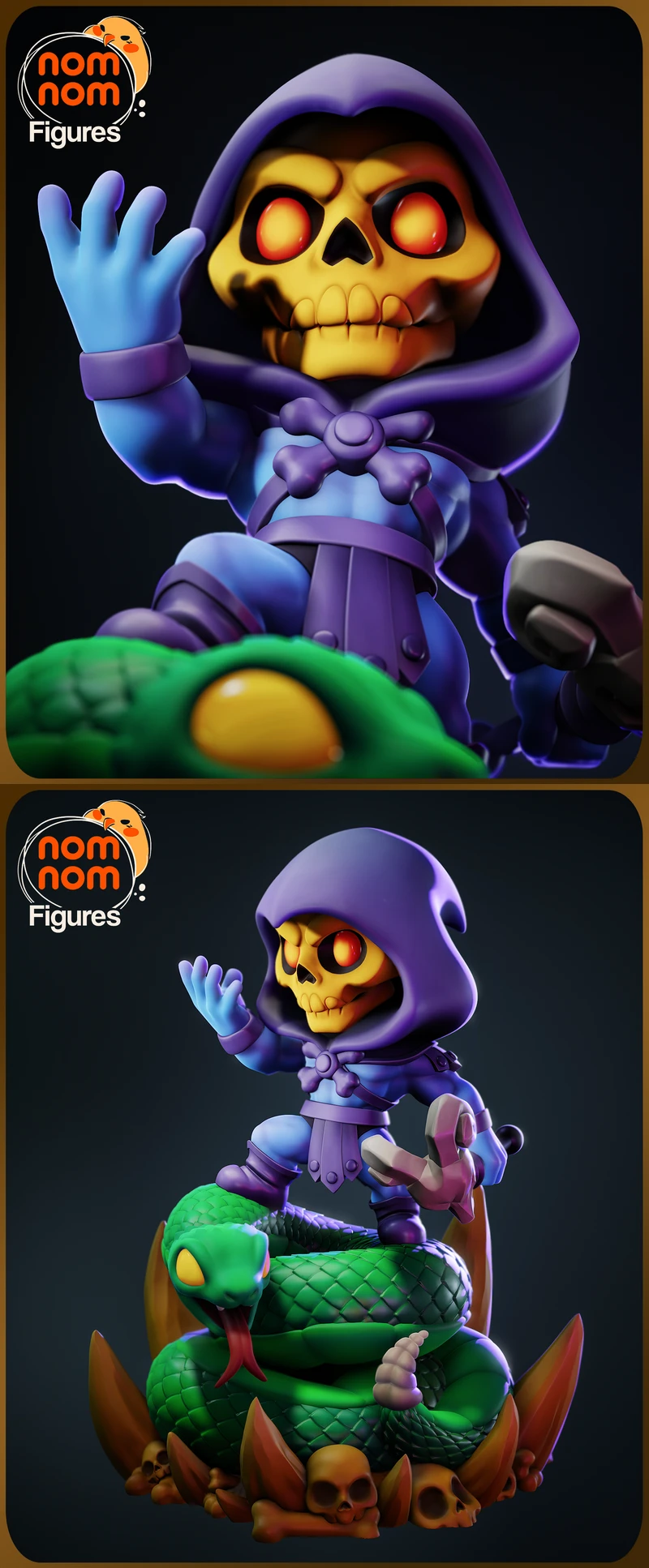 Chibi Skeletor – Cute He-Man Villain STL Figure for 3D Printing STL model for 3D printing