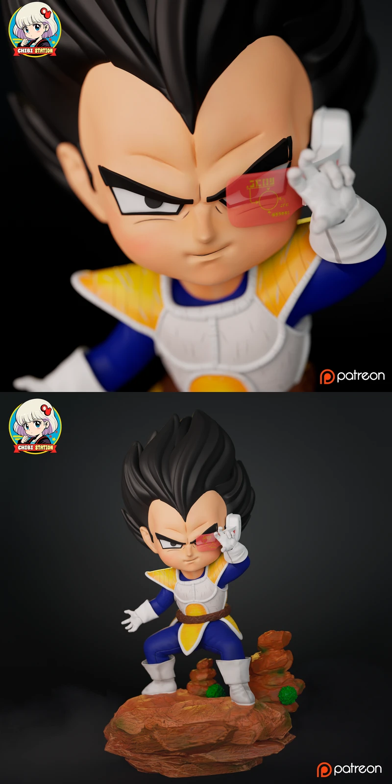 Vegeta 3D Printable Miniature STL File STL model for 3D printing