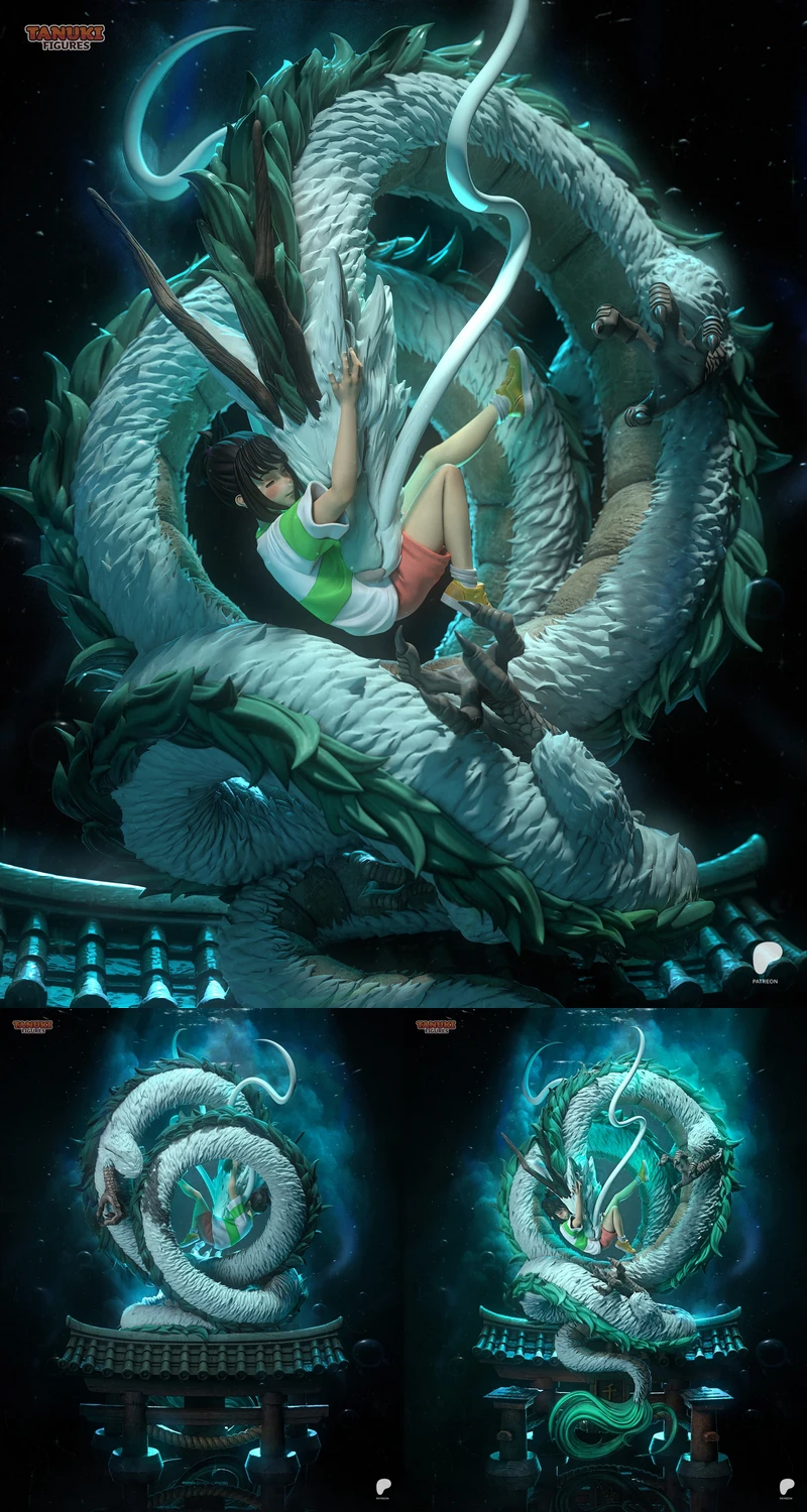 Chihiro & Haku – Spirited Away – Fullsize 3D Printable STL Model for 3D Printer STL model for 3D printing